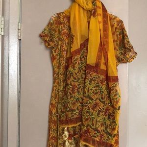 Colorful dress with details